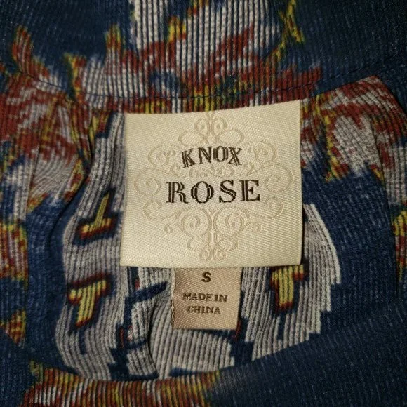 Cold shoulder long sleeve denim colored women's blouse - Picture 2 of 5